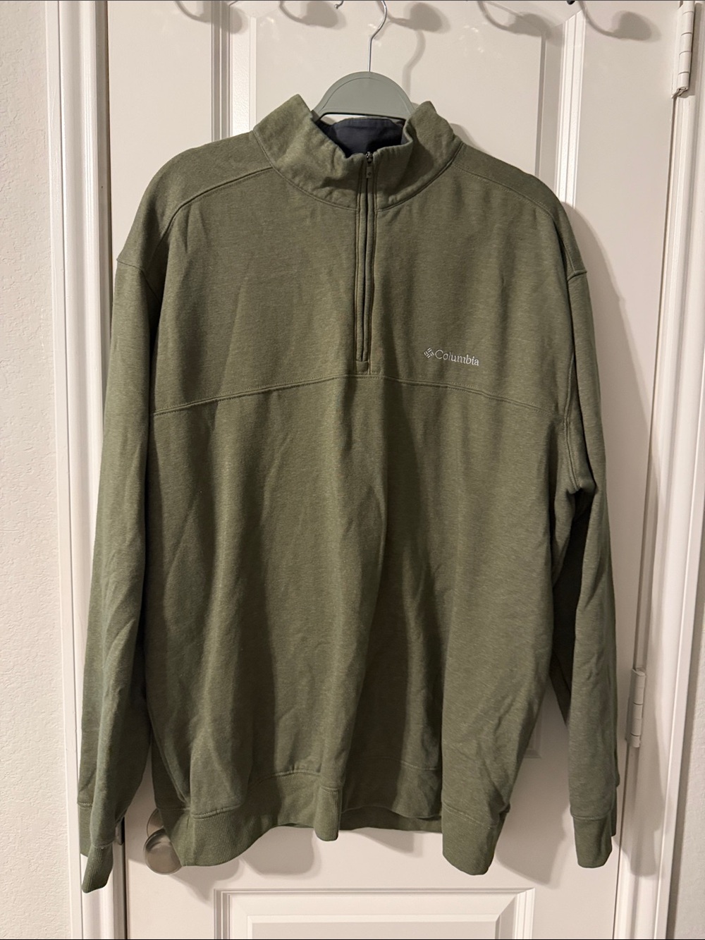 Columbia Men's Olive Green Half-Zip Fleece Pullover